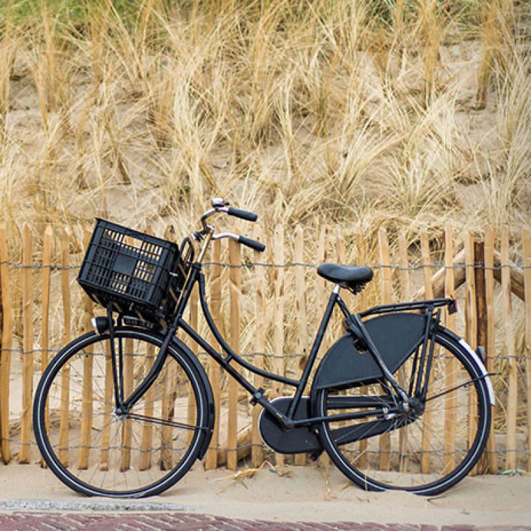 Fiets langs het Haringvliet